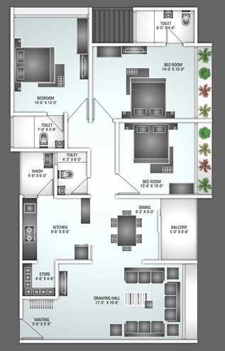 3 BHK Flat in Devnandan Summit in Sargasan, Gandhinagar - Image 905472