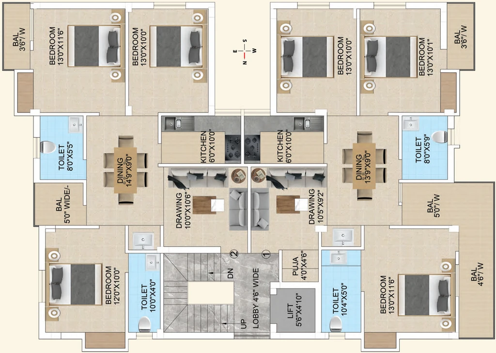 Floor Plan of Prayas Sharda Enclave in Tupudana, Ranchi - Image 372976