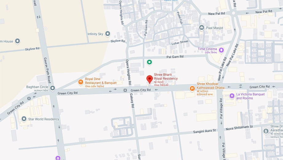 Location of Shree Bharti Royal Residency in Pal Gam, Surat - Image 374363