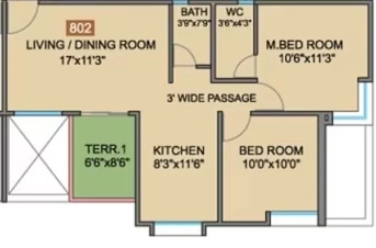 2 BHK Flat in Parin Empire in Dhayari, Pune - Image 905190