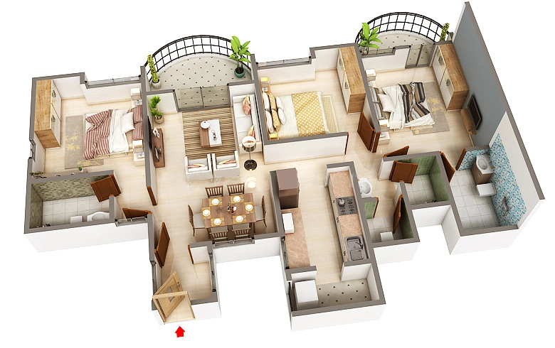 3 BHK Flat in DSK Saptasur in Dhayari, Pune - Image 905193