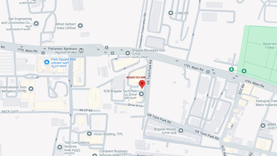 Location of Brigade Tech Park in Brookefield, Bangalore - Image 373048