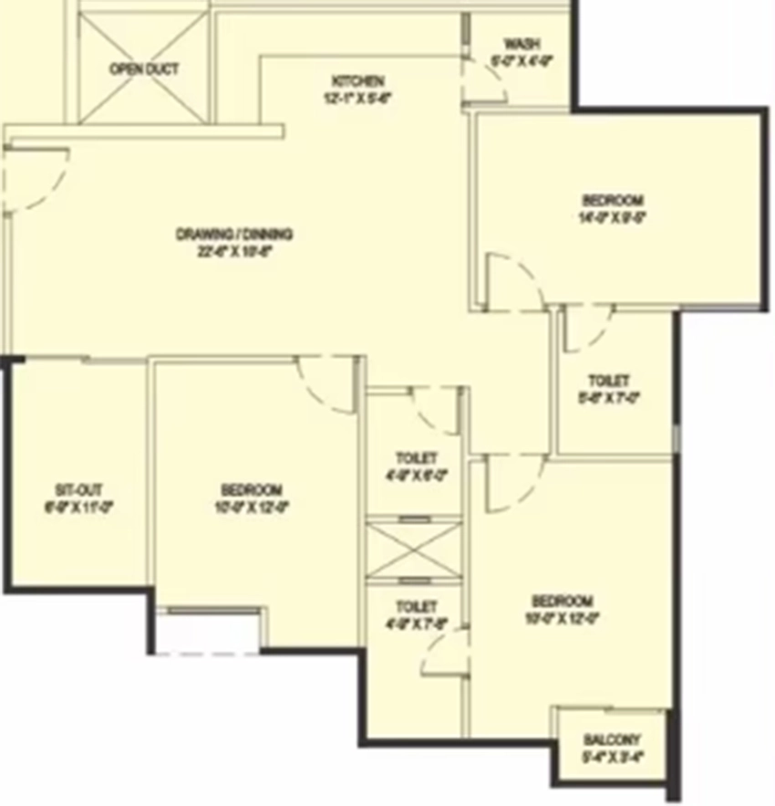 3 BHK Flat in Imperial Harmony in Katara Hills, Bhopal - Image 905641