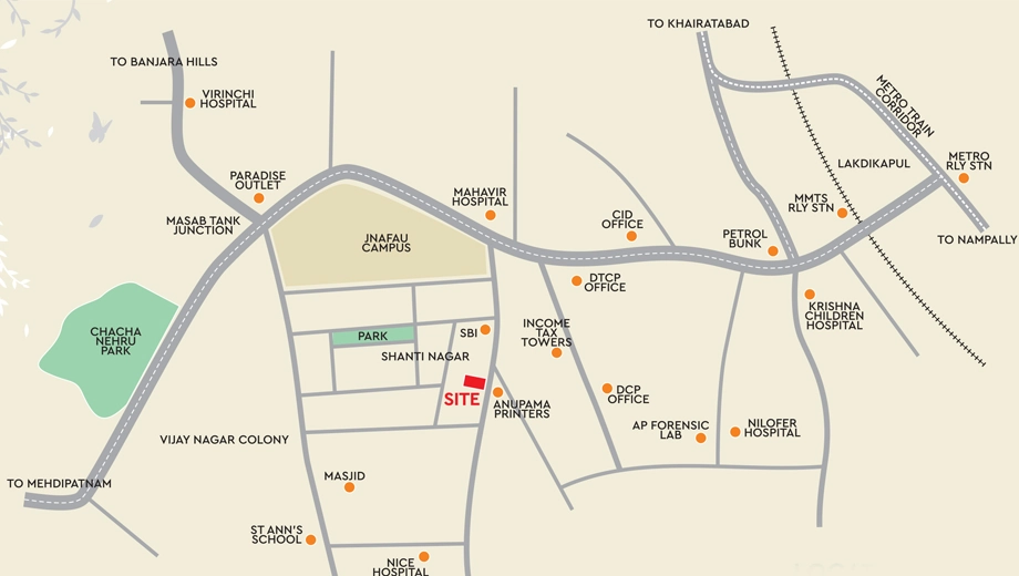 Location of Manisha Dharam Vatika in Masab Tank, Hyderabad - Image 373664