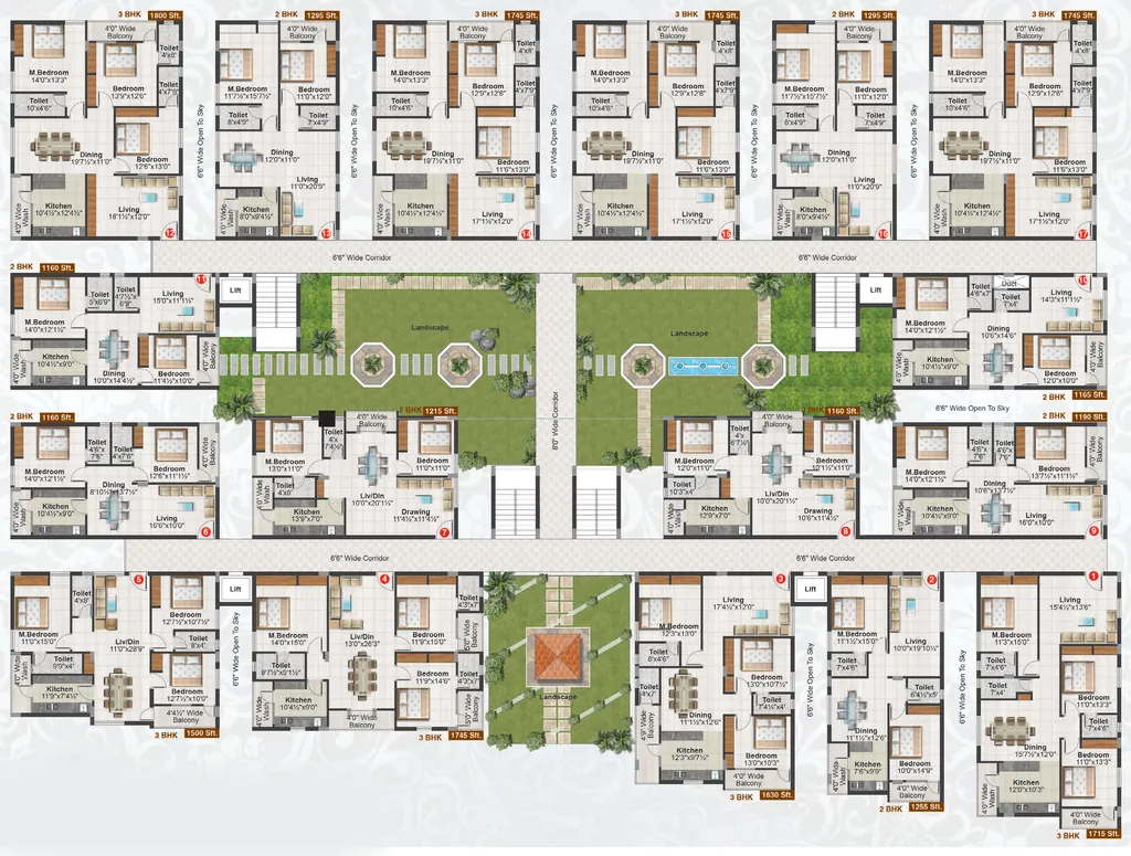 Floor Plan of Rahul Grandeur in Attapur, Hyderabad - Image 373686