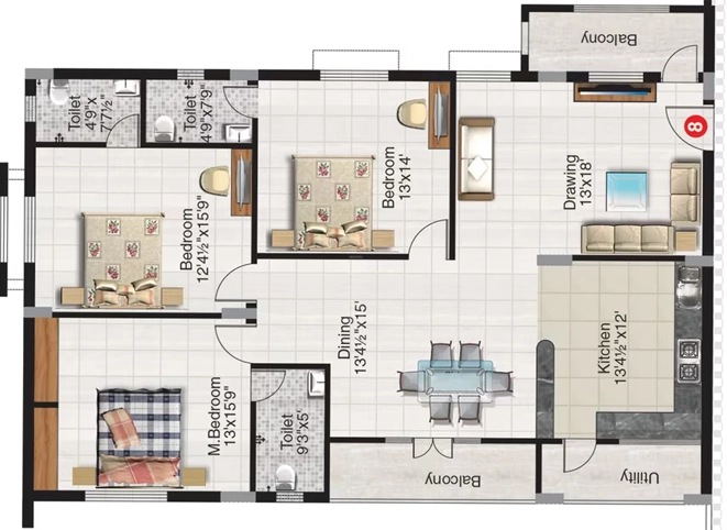 2 BHK Flat in Rahul Inspiron in Upperpally, Hyderabad - Image 905239