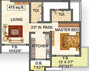 1 BHK Flat in Avirahi Homes in Borivali West, Mumbai - Image 904919