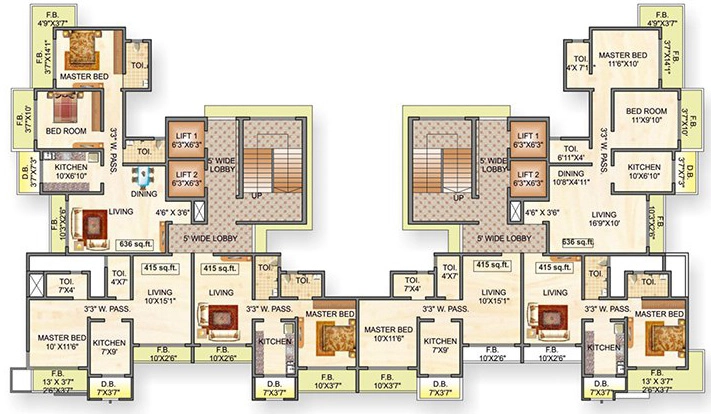 Floor Plan of Avirahi Homes in Borivali West, Mumbai - Image 373084