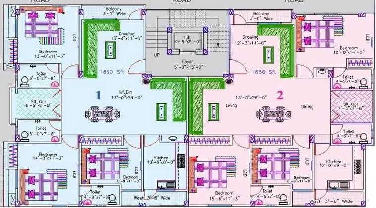 Floor Plan of Grow Space BA Arcade in Tolichowki, Hyderabad - Image 373731