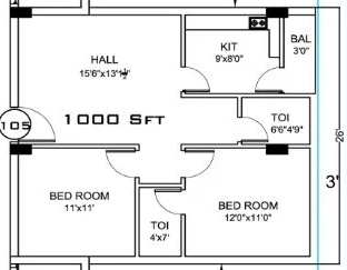 2 BHK Flat in Mizaan Residency in Tolichowki, Hyderabad - Image 905258