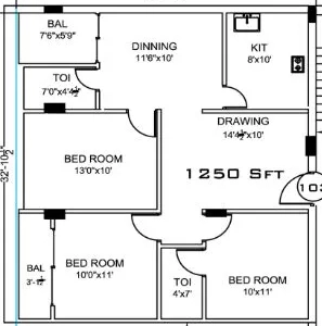 3 BHK Flat in Mizaan Residency in Tolichowki, Hyderabad - Image 905259