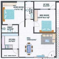 2 BHK Flat in Sita Pramod Elite in Attapur, Hyderabad - Image 905310