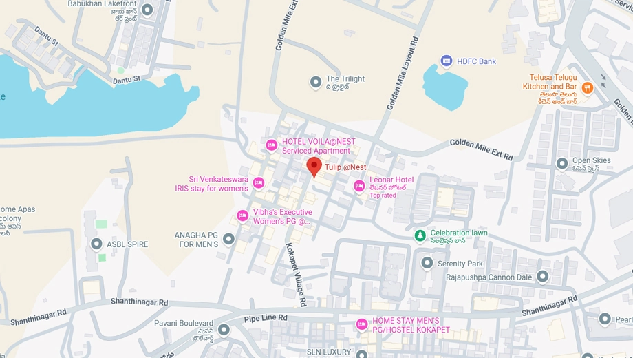 Location of SS Tulip Nest in Upperpally, Hyderabad - Image 373795