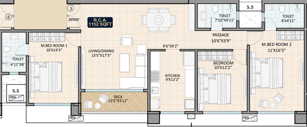 3 BHK Flat in Je And Vee Shree Gopaldham in Kandivali West, Mumbai - Image 905168