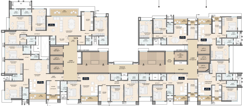 Floor Plan of Je And Vee Shree Gopaldham in Kandivali West, Mumbai - Image 373543