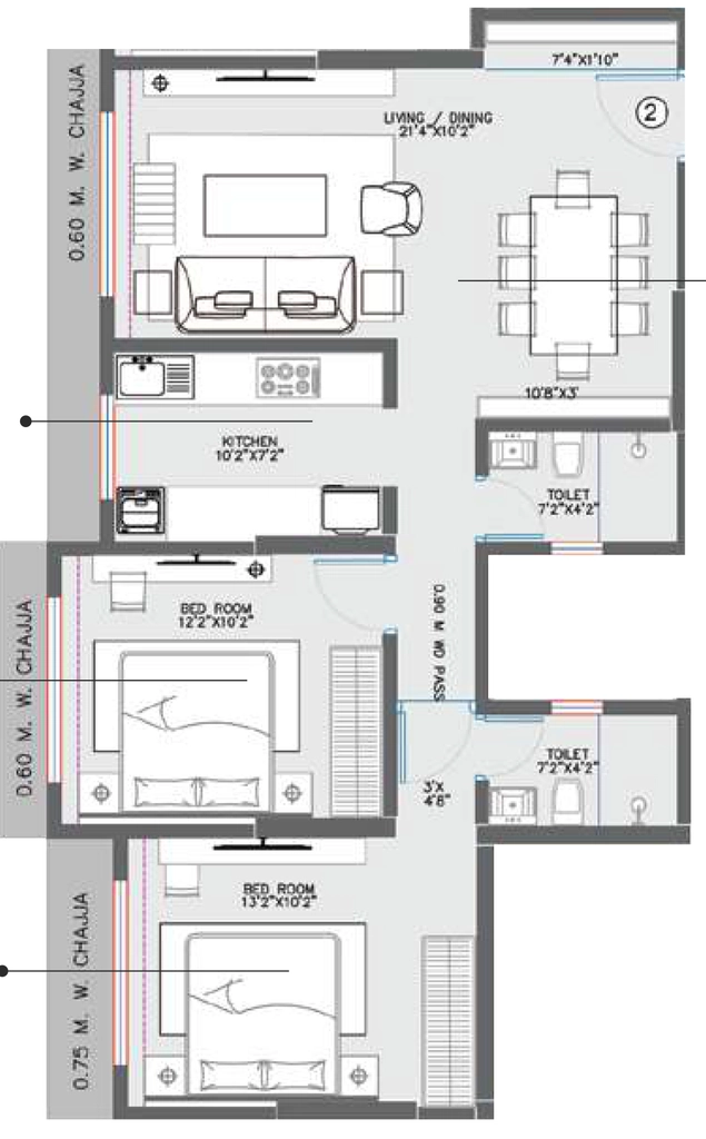 2 BHK Flat in Modirealty Rudraksh in Kandivali West, Mumbai - Image 907565