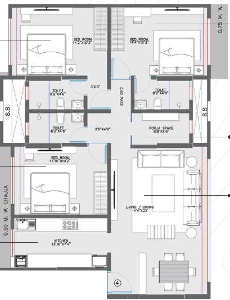 3 BHK Flat in Modirealty Rudraksh in Kandivali West, Mumbai - Image 907568