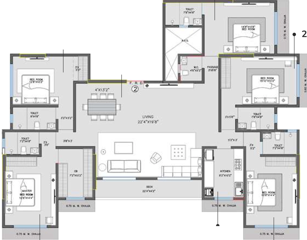 5 BHK Flat in Modirealty Rudraksh in Kandivali West, Mumbai - Image 907571