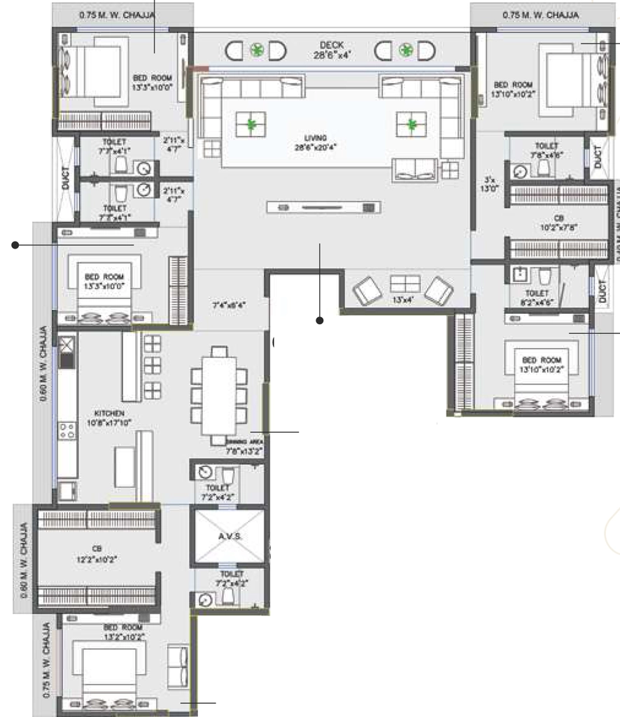5 BHK Flat in Modirealty Rudraksh in Kandivali West, Mumbai - Image 907572