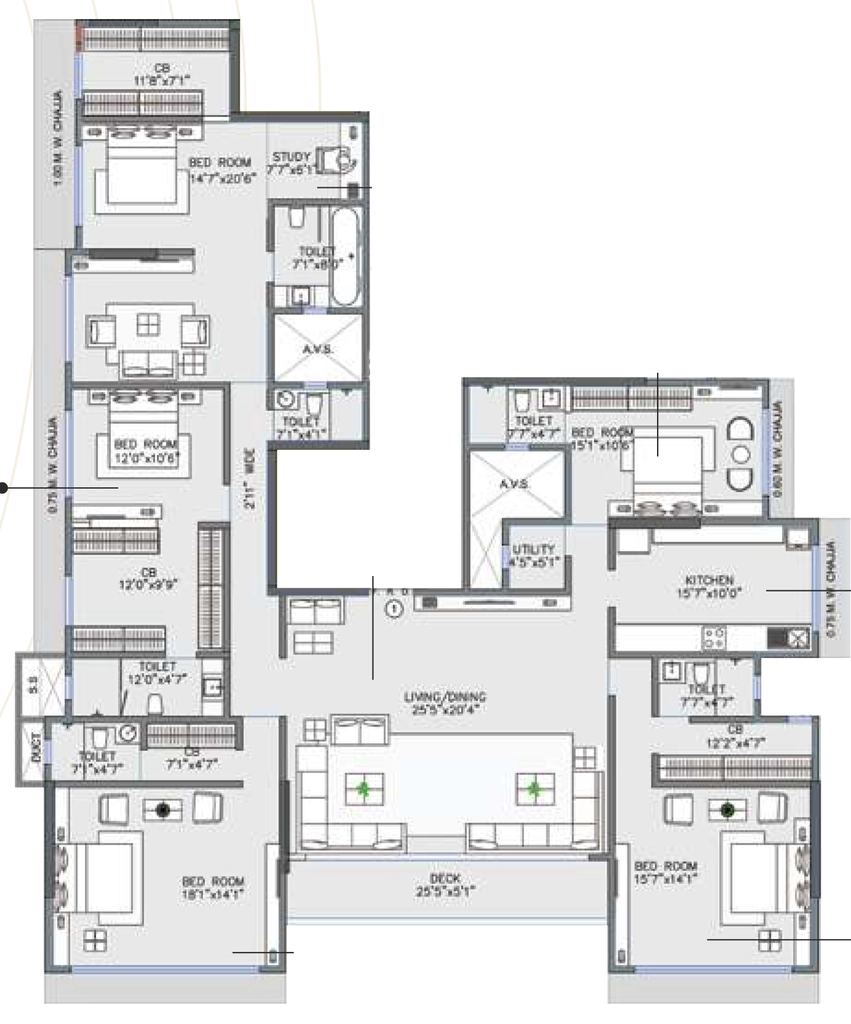 5 BHK Flat in Modirealty Rudraksh in Kandivali West, Mumbai - Image 907573