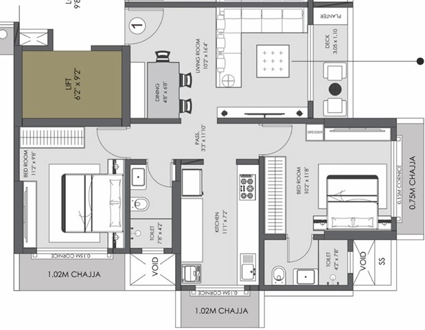 2 BHK Flat in Modirealty Asopalav in Kandivali West, Mumbai - Image 905176