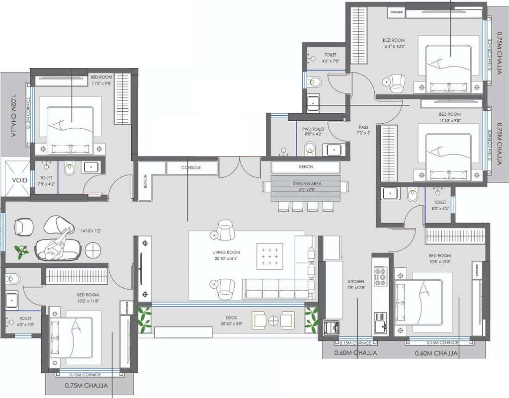 5 BHK Flat in Modirealty Asopalav in Kandivali West, Mumbai - Image 905178