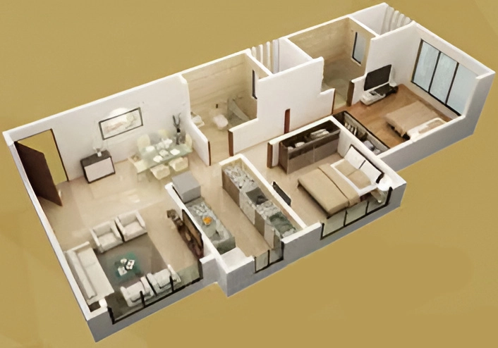 2 BHK Flat in Chaitanya Ashwini Residency in Borivali West, Mumbai - Image 904936