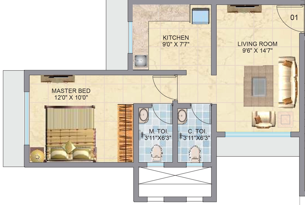 1 BHK Flat in Chheda Jai Devki in Borivali West, Mumbai - Image 904938