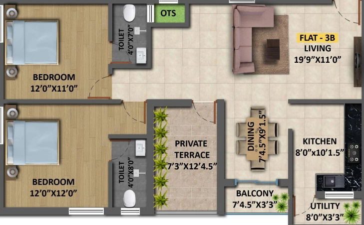 2 BHK Flat in Shree Bala Akshara Aaditri in Porur, Chennai - Image 904942