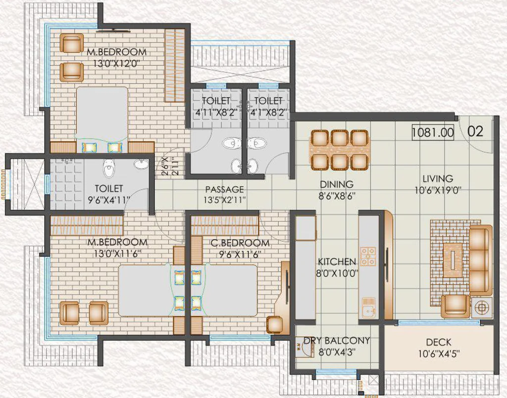 3 BHK Flat in Hindustan The Erica in Borivali West, Mumbai - Image 904946
