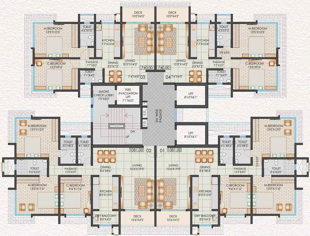 Floor Plan of Hindustan The Erica in Borivali West, Mumbai - Image 373158