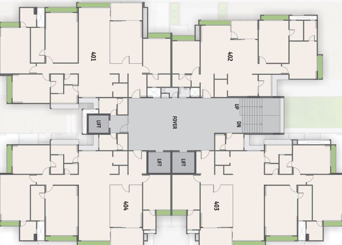 Floor Plan of Shivalik Enclave in Shahibaug, Ahmedabad - Image 22011