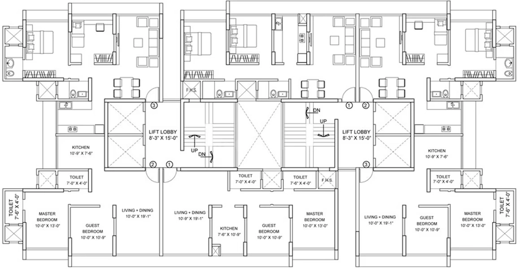 Floor Plan of Parinee Adney in Borivali West, Mumbai - Image 373377