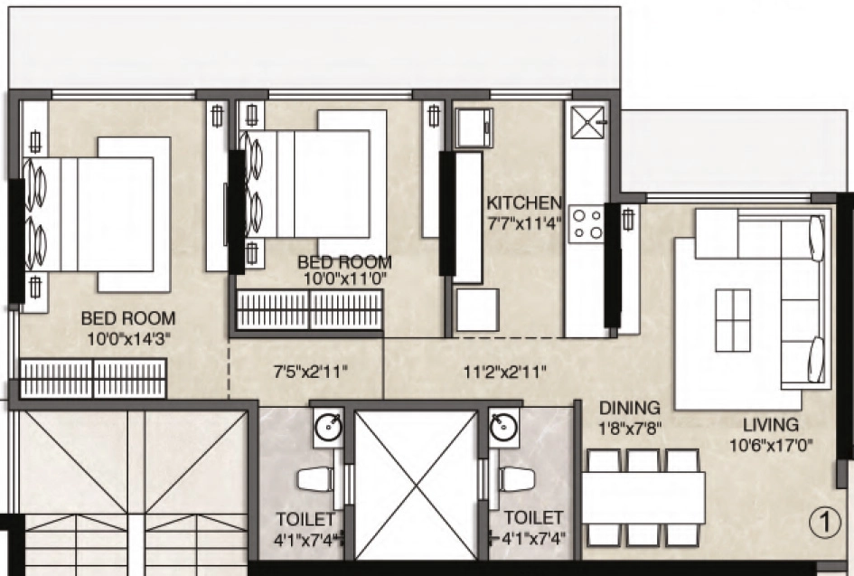 2 BHK Flat in Shelaji Gold Leaf in Borivali West, Mumbai - Image 905060