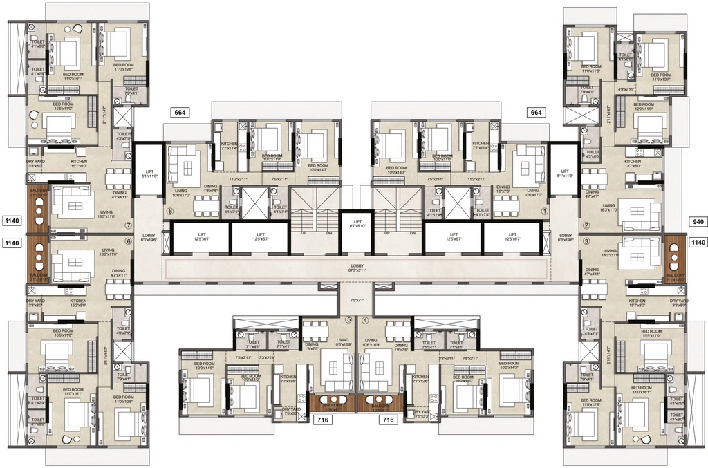 Floor Plan of Shelaji Gold Leaf in Borivali West, Mumbai - Image 373421