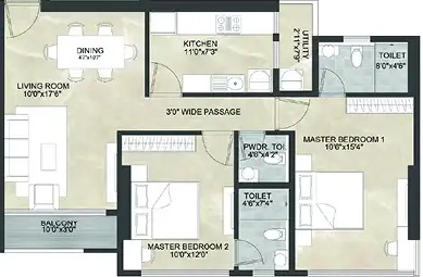 2 BHK Flat in Kaustubh Breeze 91 in Borivali West, Mumbai - Image 904951
