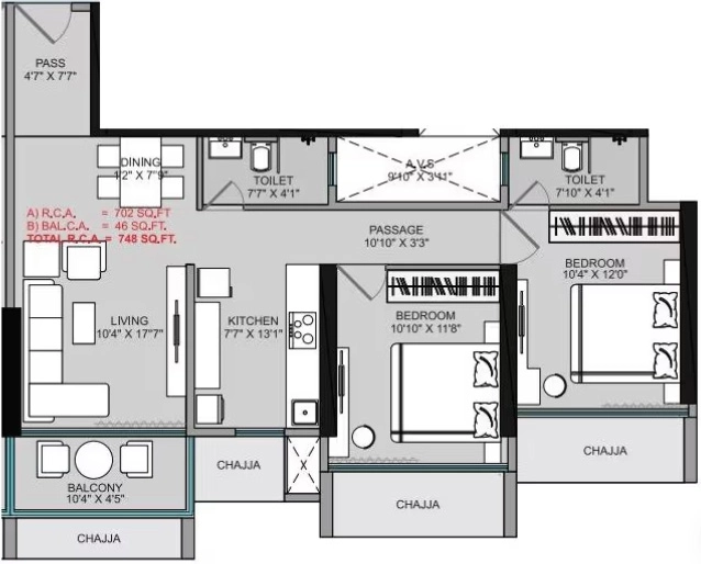 2 BHK Flat in Sumit KMR Param in Borivali West, Mumbai - Image 905082