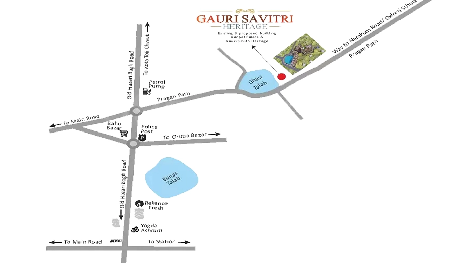Location of Gauri Savitri Heritage in Bahu Bazaar, Ranchi - Image 373208