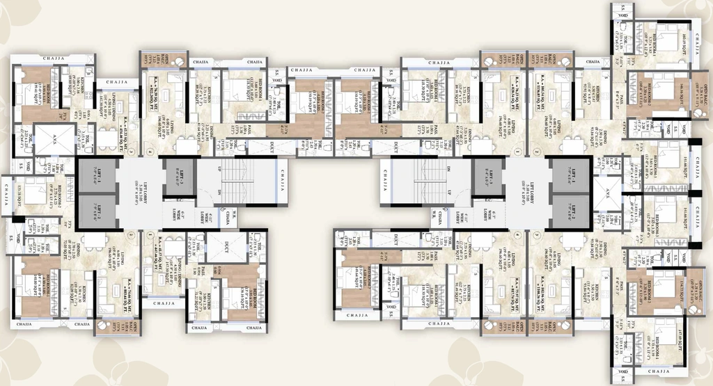 Floor Plan of Mhatre White Orchid Residency in Borivali West, Mumbai - Image 373193