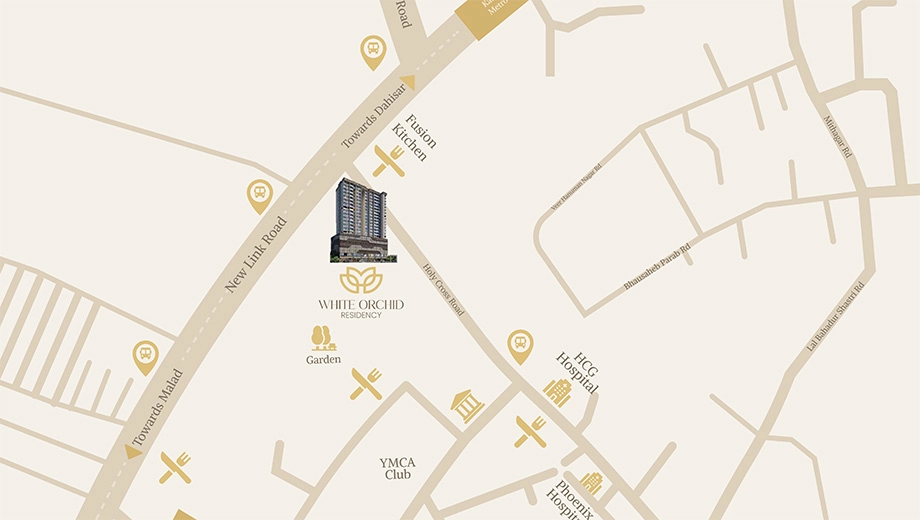 Location of Mhatre White Orchid Residency in Borivali West, Mumbai - Image 373192