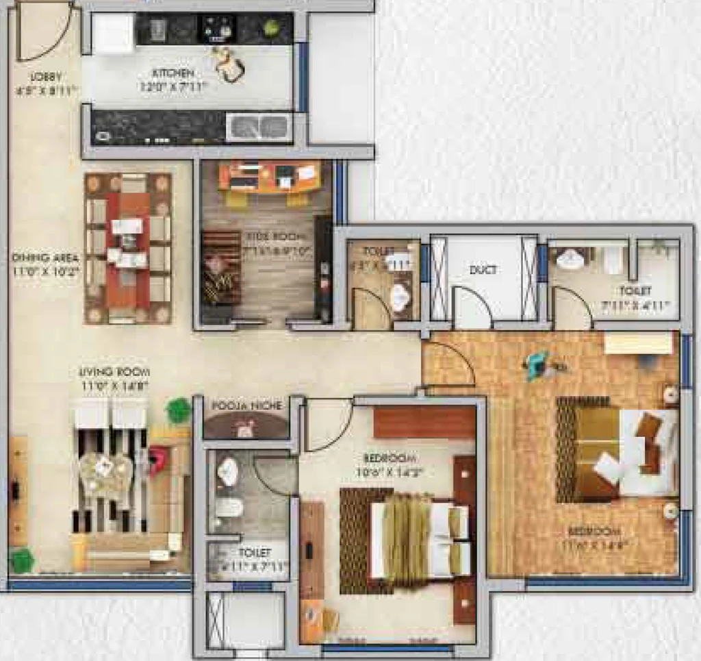 3 BHK Flat in NRS 92 Bellevue in Borivali West, Mumbai - Image 904976