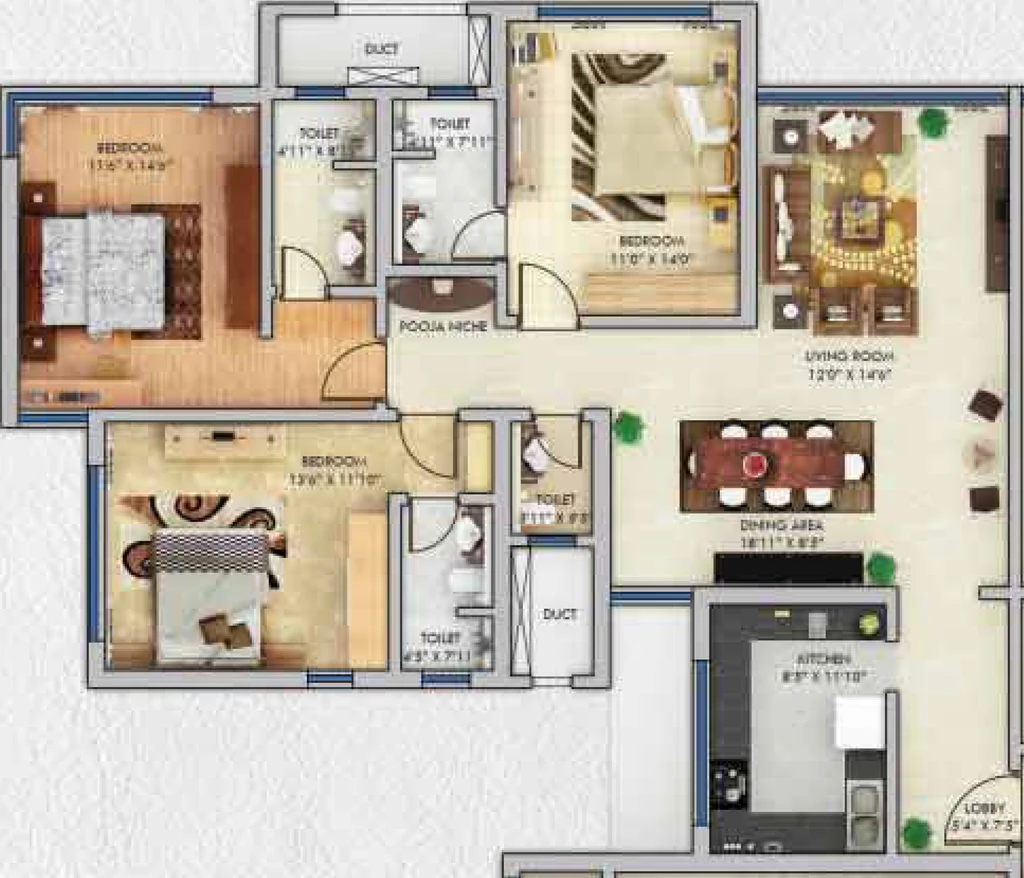 3 BHK Flat in NRS 92 Bellevue in Borivali West, Mumbai - Image 904977