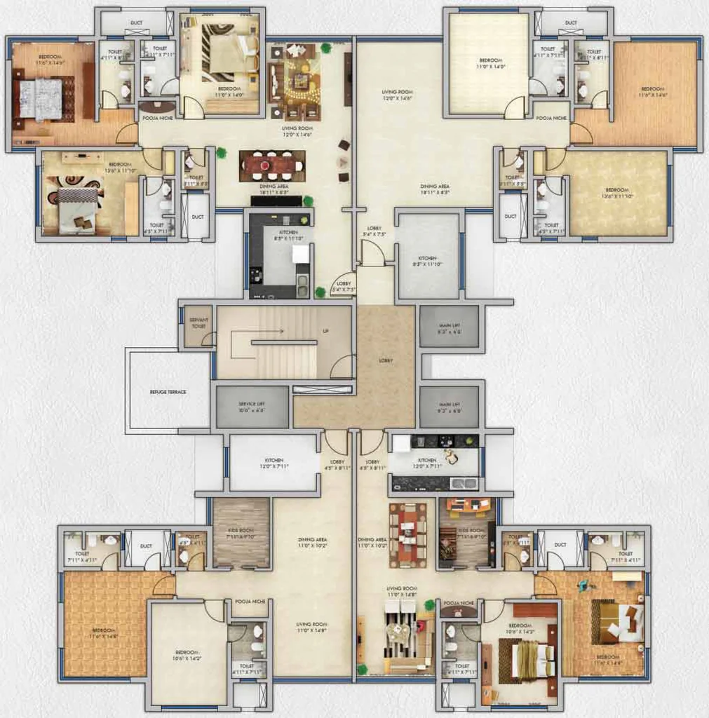 Floor Plan of NRS 92 Bellevue in Borivali West, Mumbai - Image 373232