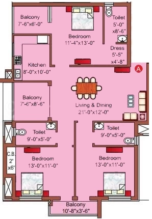 3 BHK Flat in Global Sapphire in Hatia, Ranchi - Image 904968