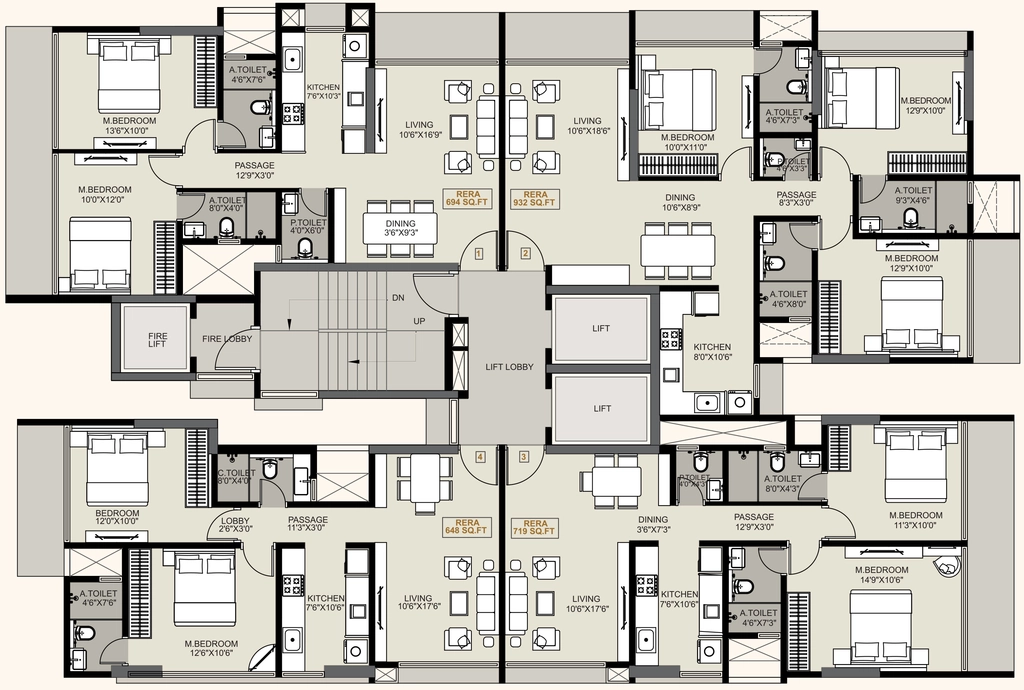 Floor Plan of Ossia The Signature Tower in Borivali West, Mumbai - Image 373360