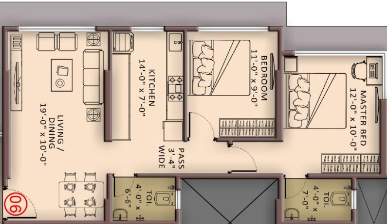 2 BHK Flat in Charkop 1 Abhilasha CHSL in Kandivali West, Mumbai - Image 907575