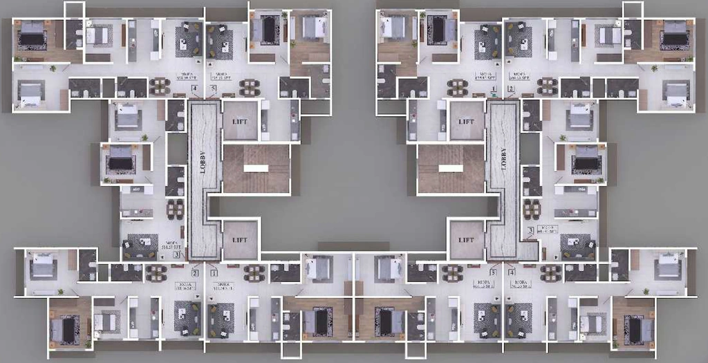 Floor Plan of DPS Nakshatra Heights in Kandivali West, Mumbai - Image 378964