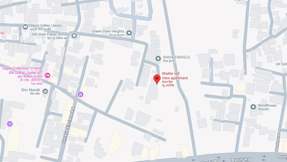 Location of Shelter Hill View Apartments in Bariatu, Ranchi - Image 373297