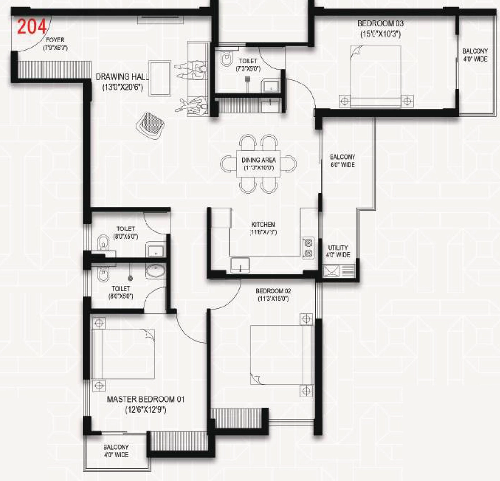 3 BHK Flat in ASR Kanha Enclave in Bariatu, Ranchi - Image 905006