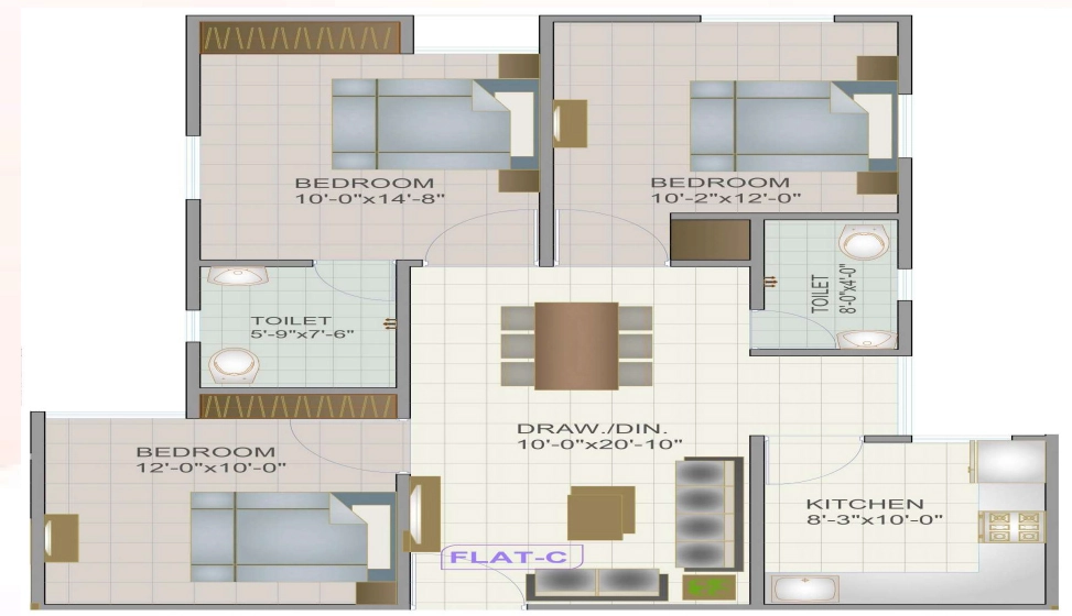 3 BHK Flat in Balaji Enclave in Bariatu, Ranchi - Image 905008